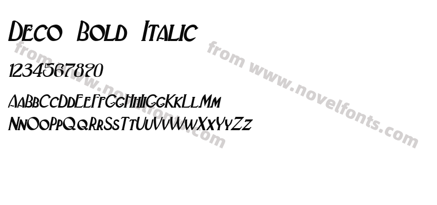 Deco Bold ItalicPreview