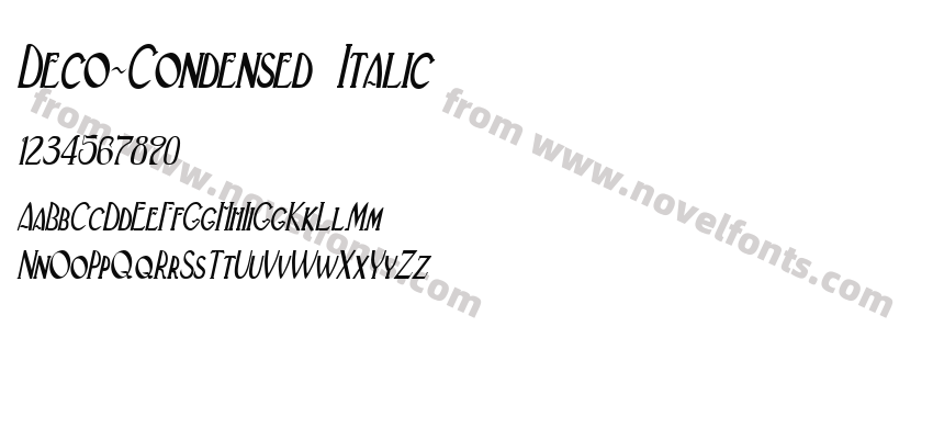 Deco-Condensed ItalicPreview