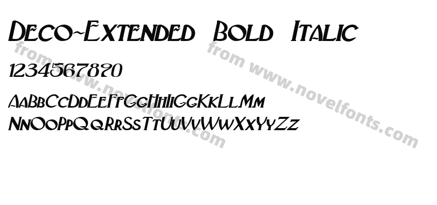 Deco-Extended Bold ItalicPreview