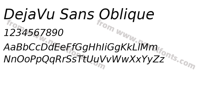 DejaVu Sans ObliquePreview