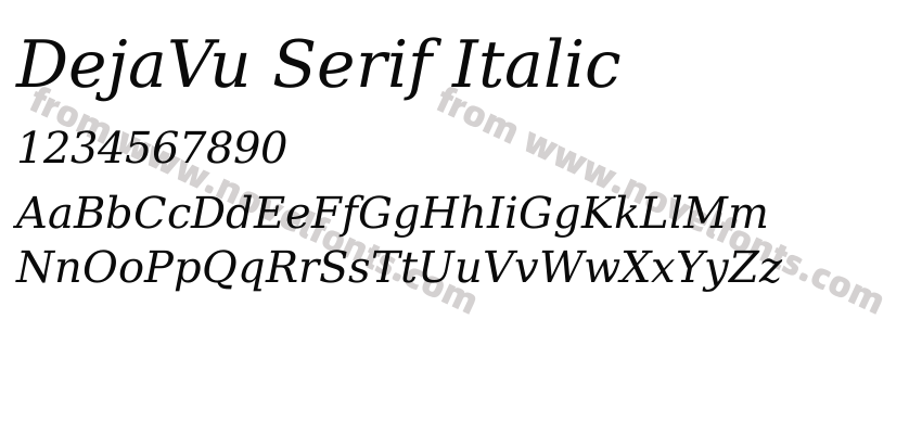 DejaVu Serif ItalicPreview