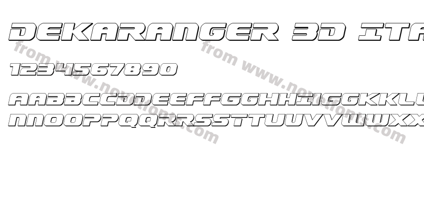 Dekaranger 3D ItalicPreview