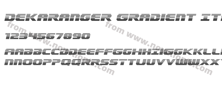 Dekaranger Gradient ItalicPreview