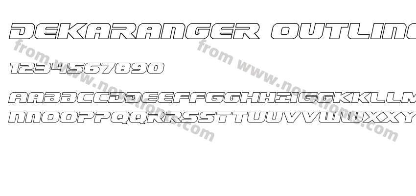 Dekaranger Outline ItalicPreview