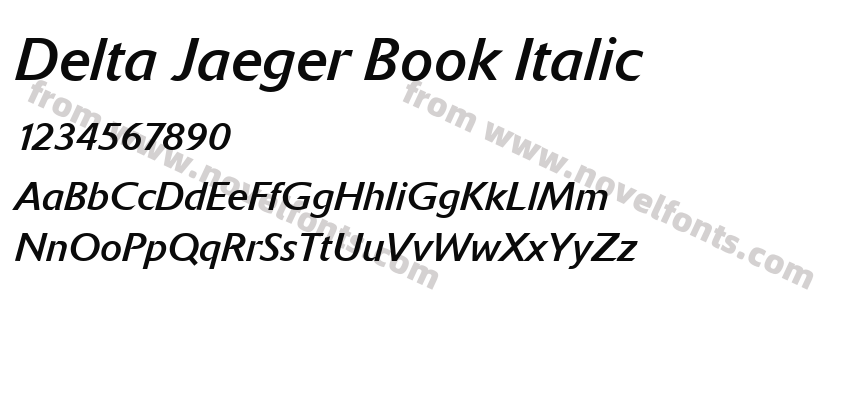 Delta Jaeger Book ItalicPreview