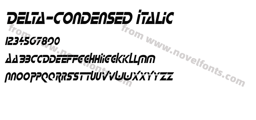 Delta-Condensed ItalicPreview