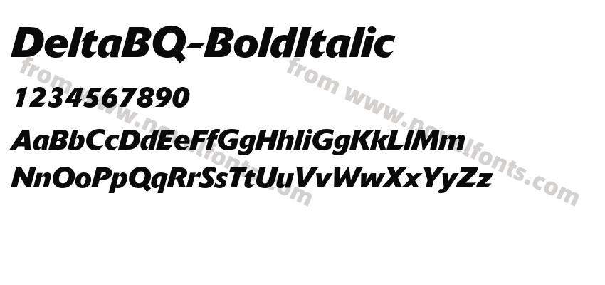 DeltaBQ-BoldItalicPreview