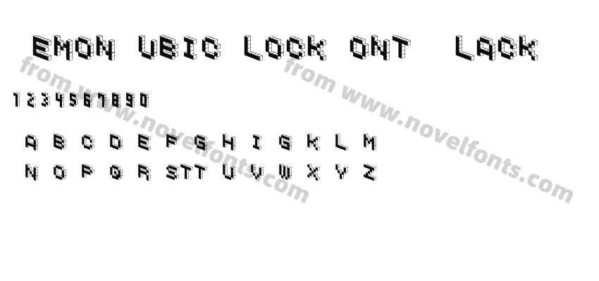 DemonCubicBlockFont BlackPreview