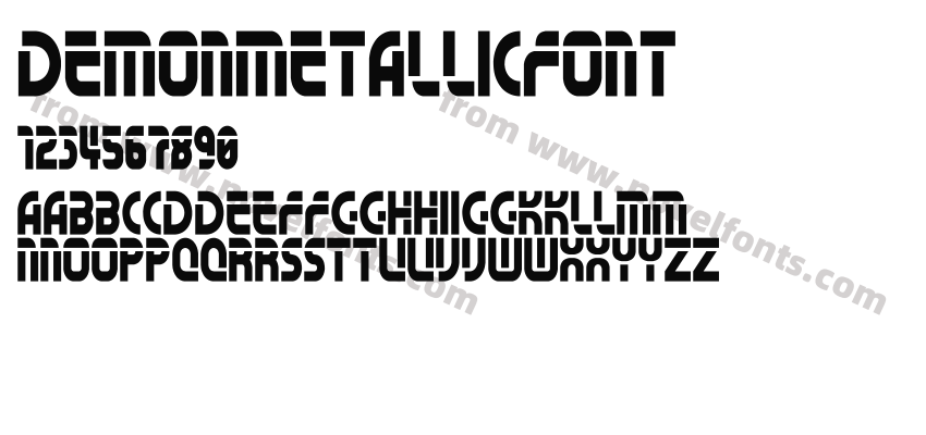 DemonMetallicFontPreview