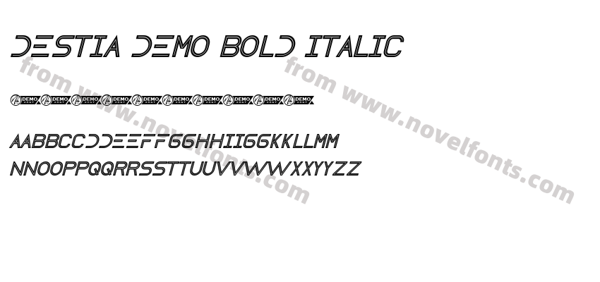 Destia Demo Bold ItalicPreview