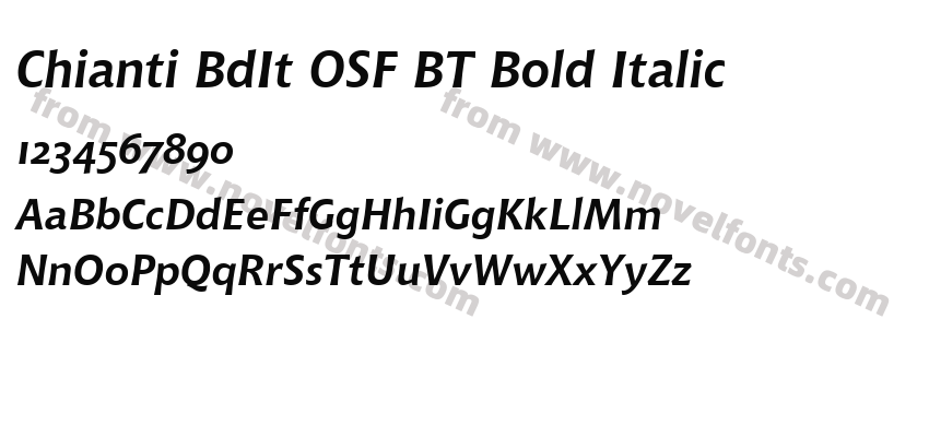 Chianti BdIt OSF BT Bold ItalicPreview