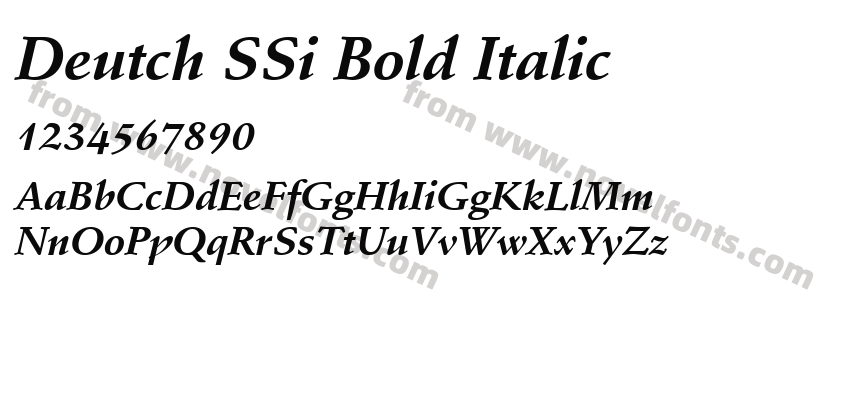 Deutch SSi Bold ItalicPreview