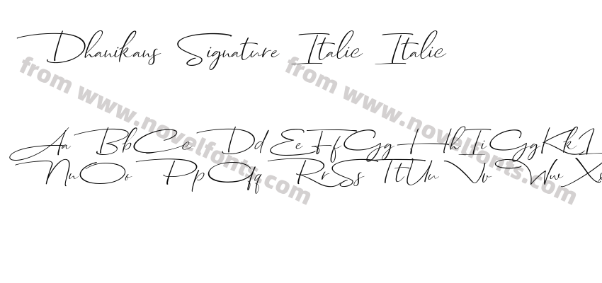 Dhanikans Signature Italic ItalicPreview