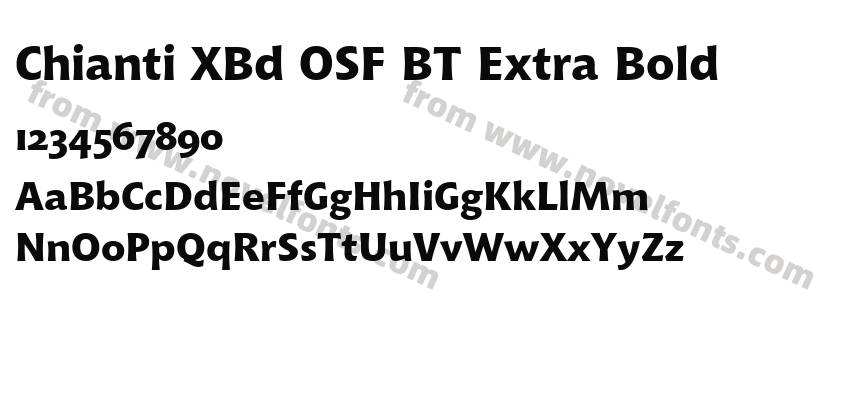 Chianti XBd OSF BT Extra BoldPreview