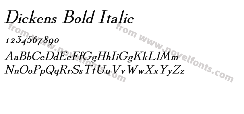 Dickens Bold ItalicPreview