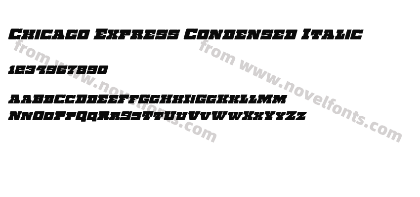 Chicago Express Condensed ItalicPreview