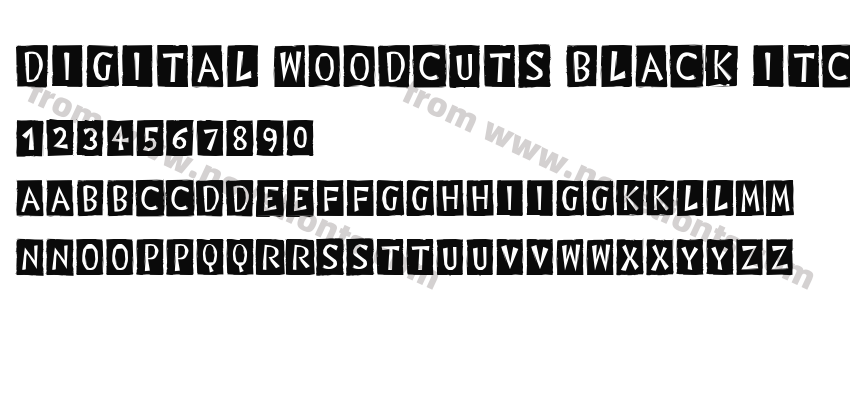 Digital Woodcuts Black ITC TTPreview