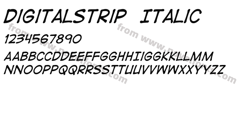 DigitalStrip  ItalicPreview