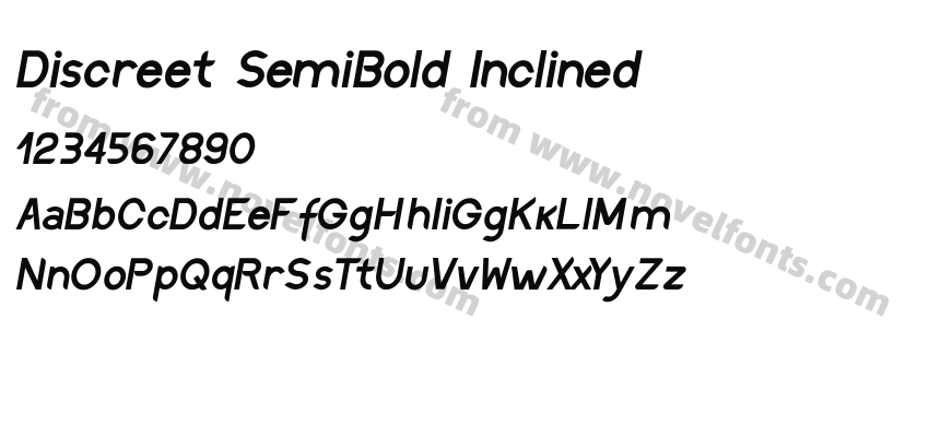 Discreet SemiBold InclinedPreview