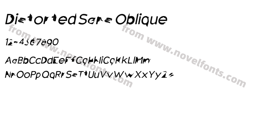 Distorted Sans ObliquePreview