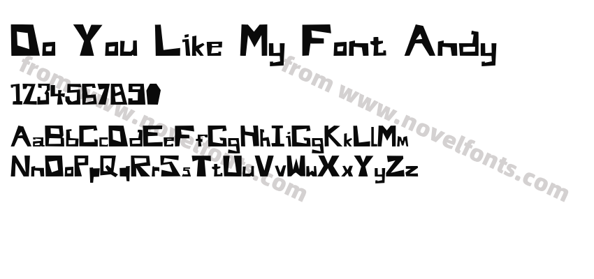 Do You Like My Font AndyPreview