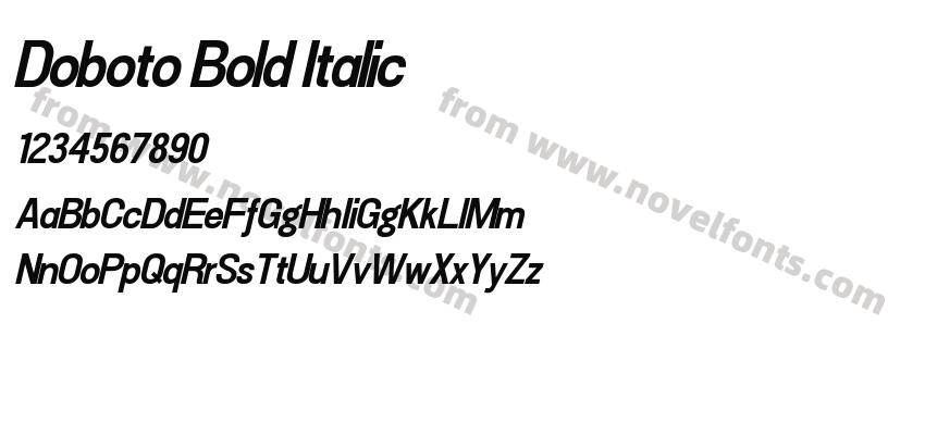 Doboto Bold ItalicPreview