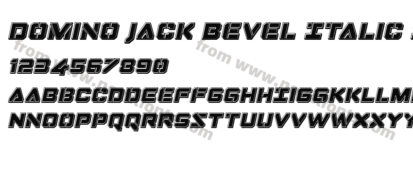 Domino Jack Bevel Italic ItalicPreview