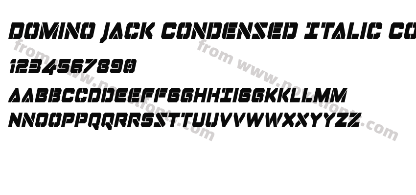 Domino Jack Condensed Italic Condensed ItalicPreview