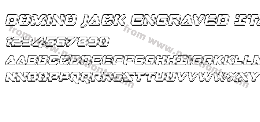 Domino Jack Engraved Italic ItalicPreview