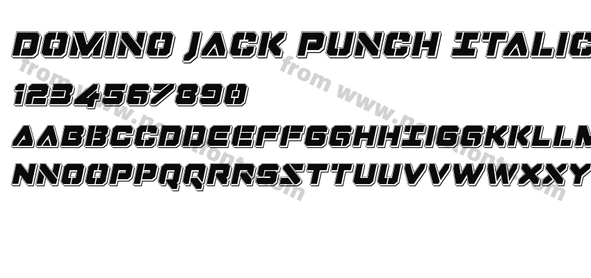 Domino Jack Punch Italic ItalicPreview