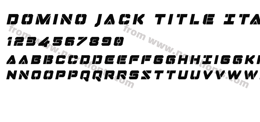 Domino Jack Title Italic ItalicPreview