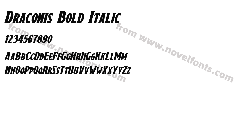 Draconis Bold ItalicPreview