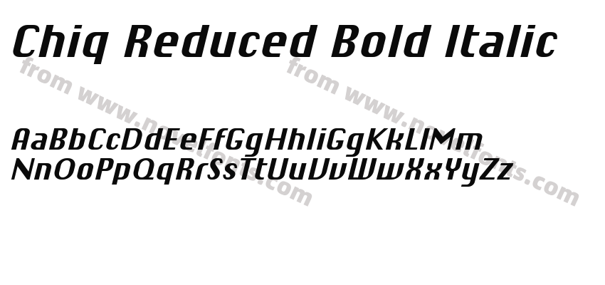 Chiq Reduced Bold ItalicPreview