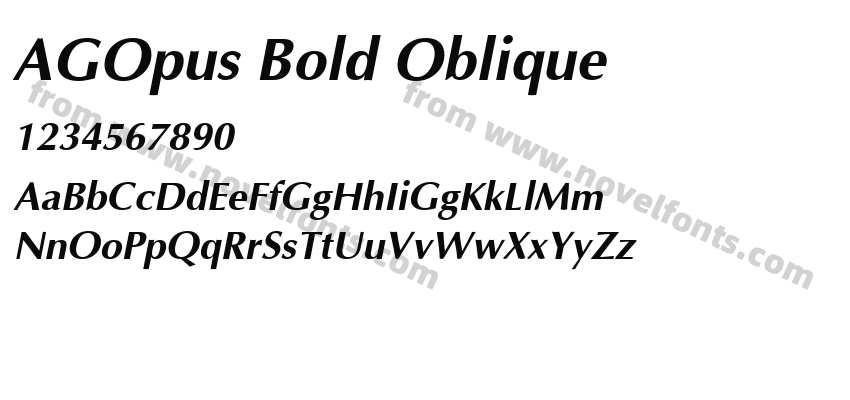 AGOpus Bold ObliquePreview