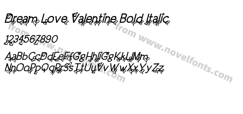 Dream Love Valentine Bold ItalicPreview