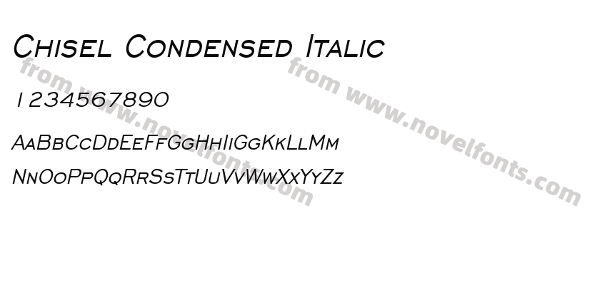 Chisel Condensed ItalicPreview