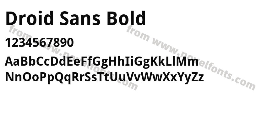 Droid Sans BoldPreview