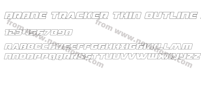 Drone Tracker Thin Outline ItalicPreview