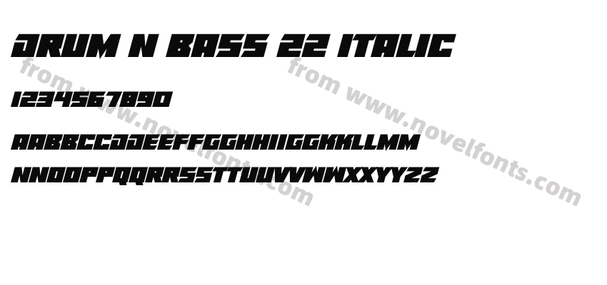 Drum N Bass 22 ItalicPreview