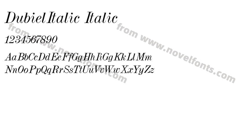 DubielItalic ItalicPreview