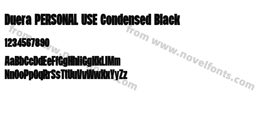 Duera PERSONAL USE Condensed BlackPreview