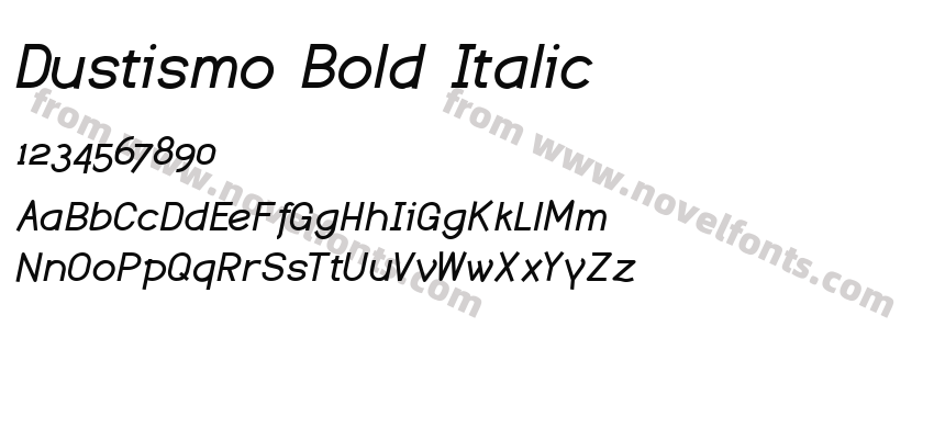 Dustismo Bold ItalicPreview