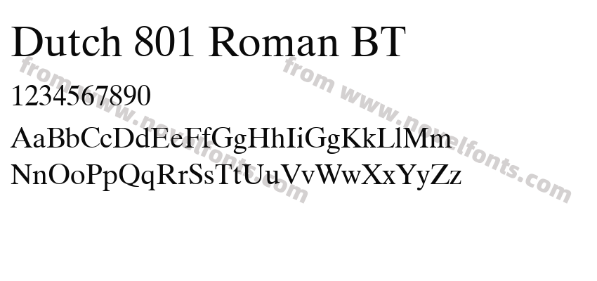 Dutch 801 Roman BTPreview