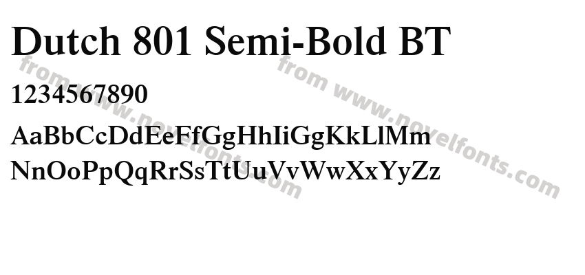 Dutch 801 Semi-Bold BTPreview