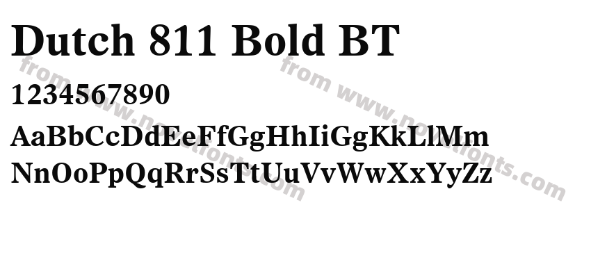 Dutch 811 Bold BTPreview