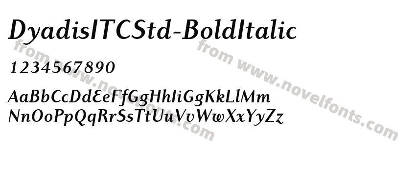 DyadisITCStd-BoldItalicPreview