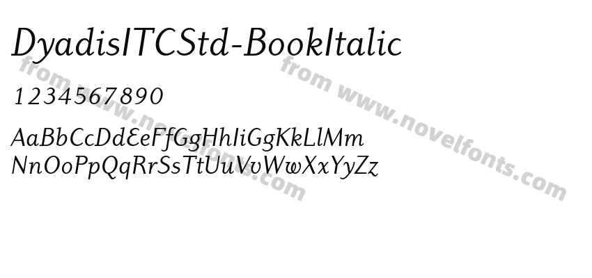 DyadisITCStd-BookItalicPreview