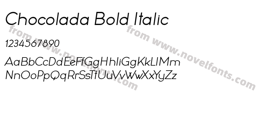 Chocolada Bold ItalicPreview