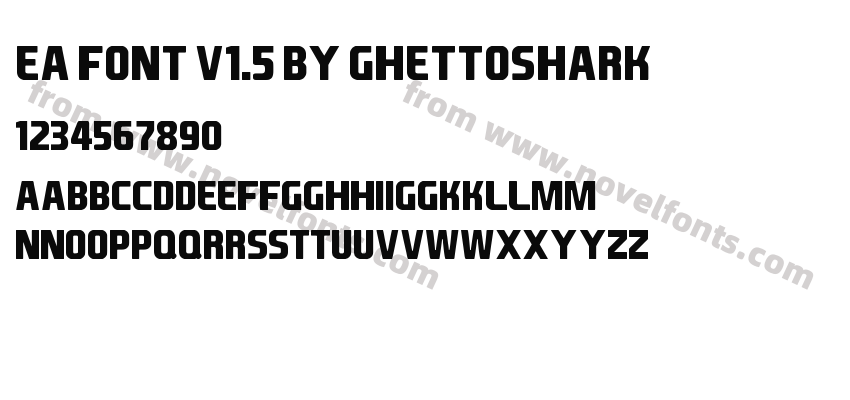 EA Font v1.5 by GhettosharkPreview