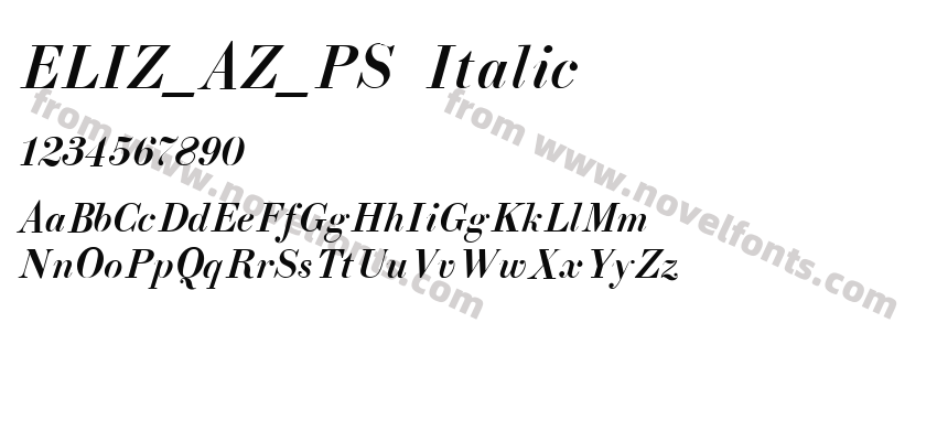 ELIZ_AZ_PS ItalicPreview